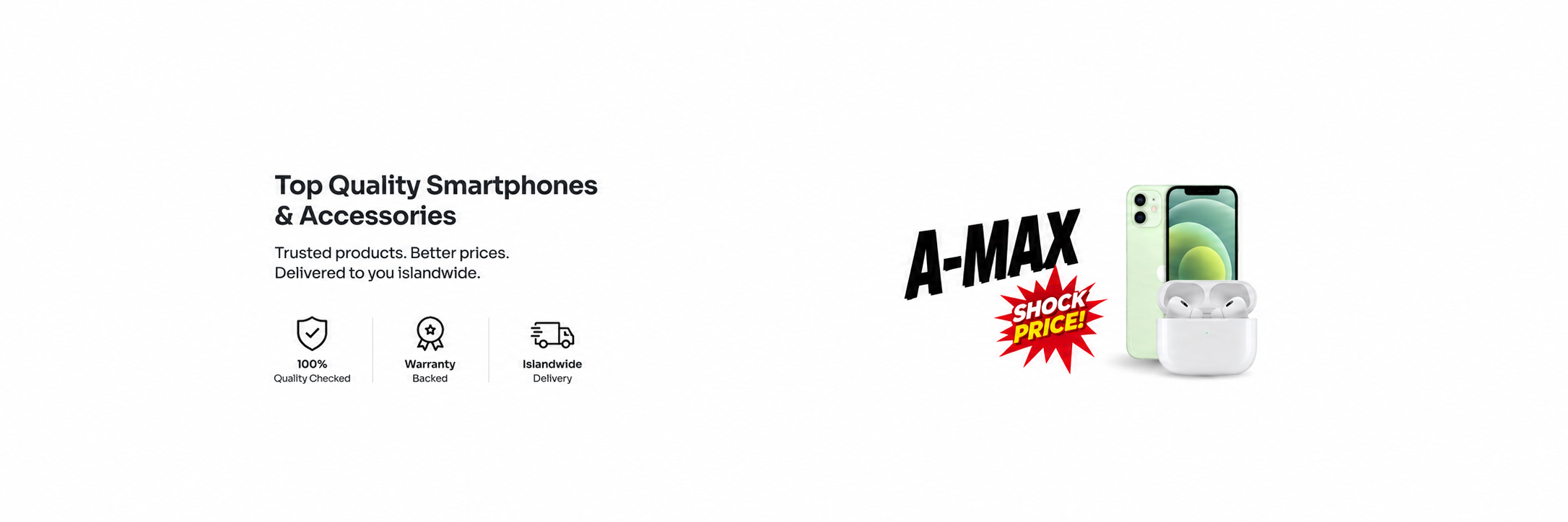 A-MAX Mobile premium smartphone deals banner
