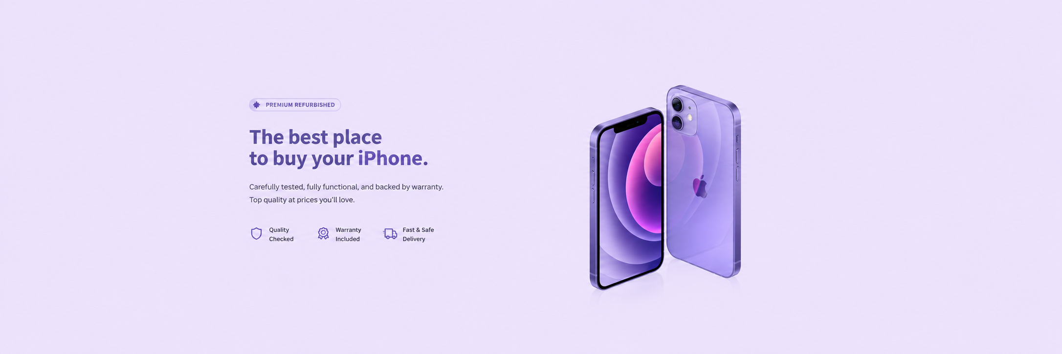 A-MAX Mobile quality checked devices banner